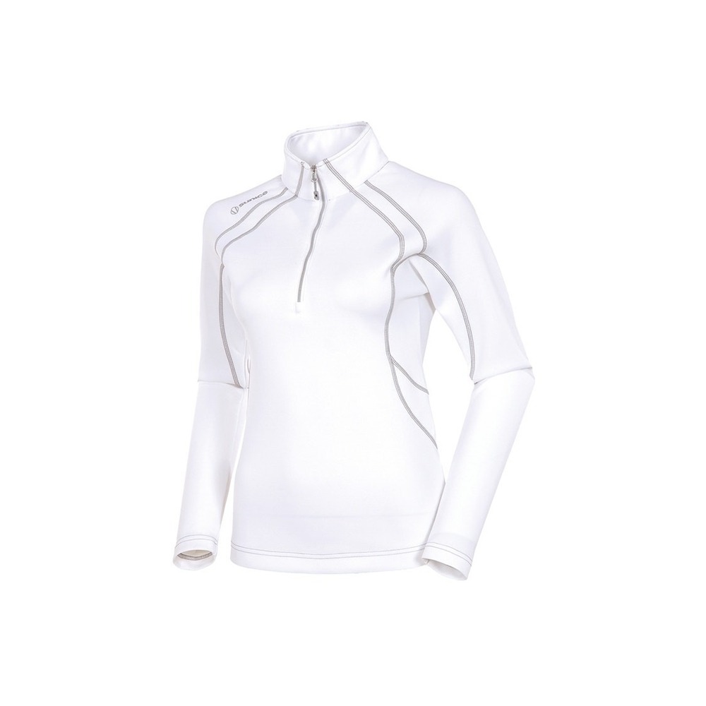 Sunice Megan 1/4 Zip Pullover Base Layer Womens Small Pure White Performance NEW